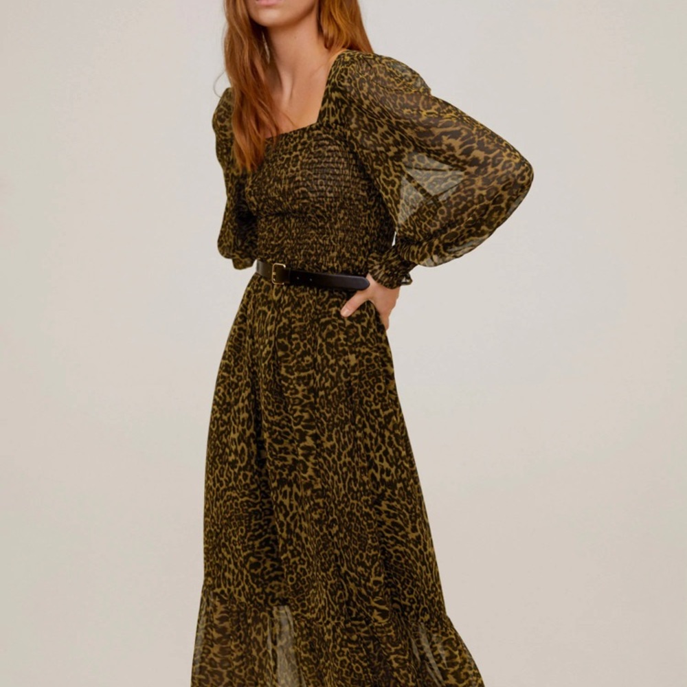 Mango leopard dress
